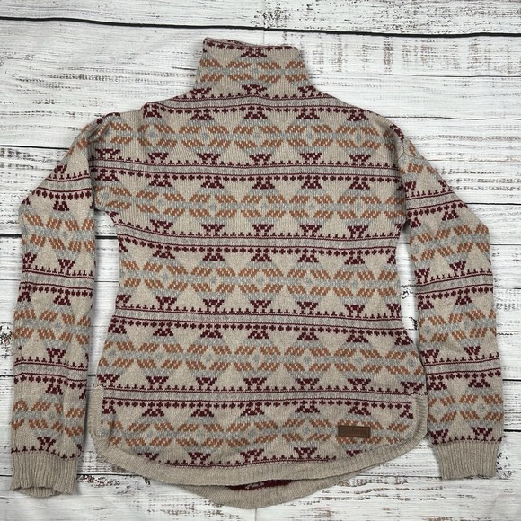 Sherpa Adventure Gear Sweater Women's Sz Small Alpaca Blend Turtleneck Ski Aztec - Picture 1 of 9